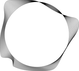 Dynamic lines circle shape. Concept digital, technology, modern