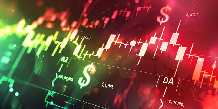 Financial Pulse: Abstract Lines Illustration Reflecting Business Growth and Market Success,Generated By Ai