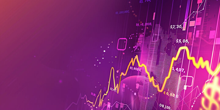 Stock Exchange,Digital AI concept,Computer Business Environment with Technology, Data, Internet, and Finance Elements,Generated By Ai
