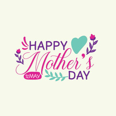 Happy Mothers Day  greetings vector illustration Mother's day card