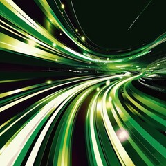 Fototapeta na wymiar light green curves lines, vibrant futurism, high speed sync