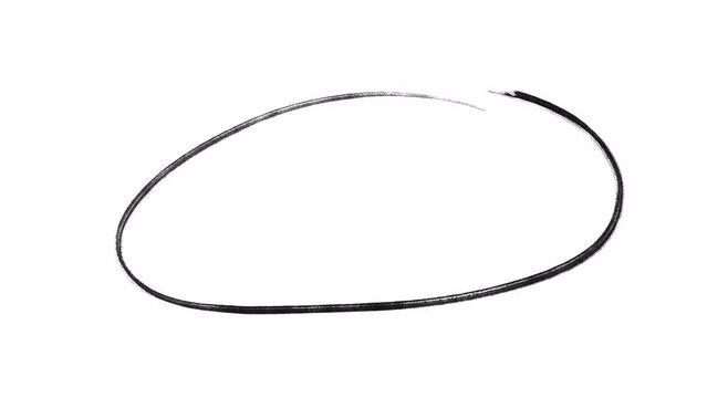 A Set of circles and line art: Hand-drawn animation of a street graffiti brush stroke paint, rough underline, marks, sketching elements on a transparent background, alpha channel.