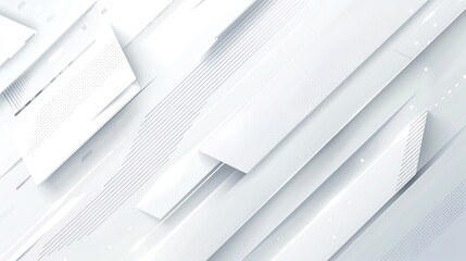 3d white abstract geometric background