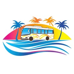 landscapes tours bus logo design