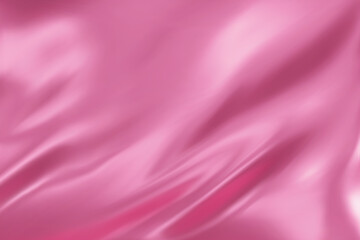 Abstract pink gradient background. Minimalistic subtle wavy silk texture. 3D vector illustration.