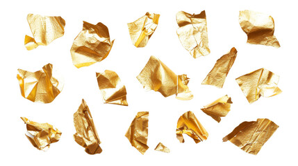 pieces flakes of gold foil