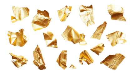 pieces flakes of gold foil
