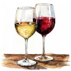 Naklejka premium Classic wine from previous years. Varieties include red and white.