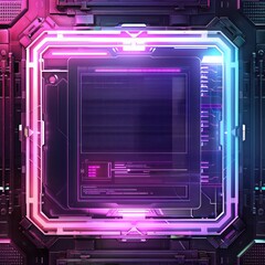 Obraz premium square holographic scoreboard