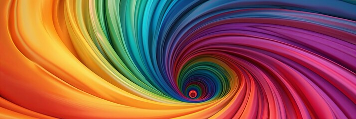 a multicolored wave background featuring a red, yellow, green, and blue wave pattern
