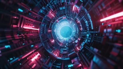  sci-fi swirling vortexes, futuristic neon light