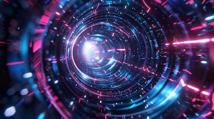  sci-fi swirling vortexes, futuristic neon light