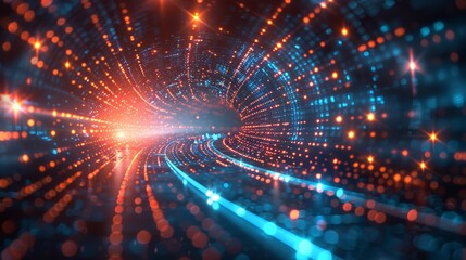 Obraz premium Cutting-edge technology is rapidly advancing, transforming the way we communicate, access information, and connect online.