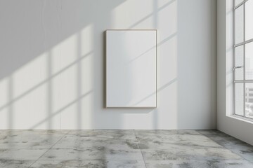 An empty paper on the blank canvas and the ground