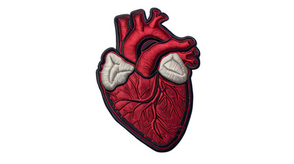 heart embroidered patch badge