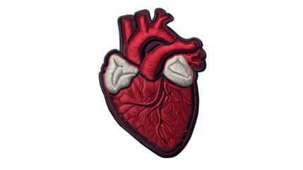 heart embroidered patch badge