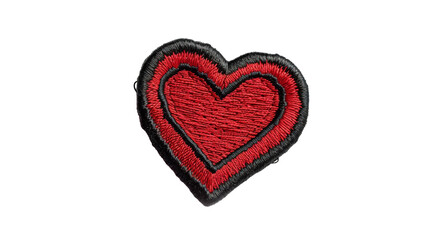 heart embroidered patch badge