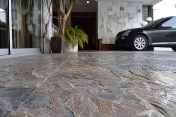 Stone Floor Tile Grey Luxury - generative ai