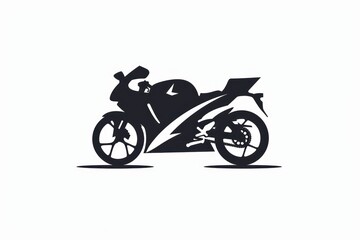 motorcycle logo design on white background