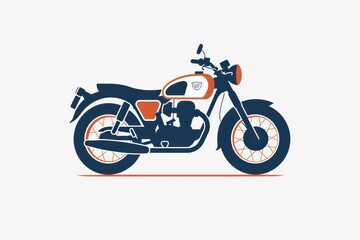 Fototapeta premium motorcycle logo design on white background