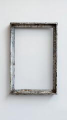 simple rectangular frame made of steel beams on a white background