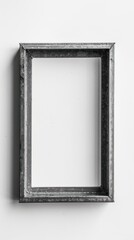 simple rectangular frame made of steel beams on a white background