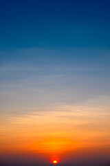 Naklejka na ściany i meble beautiful twilight sunrise sky with cloudy background 