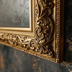 golden luxury ornamental frame