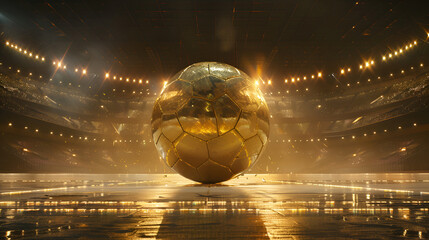 Soccer Ball Golden ,generative ai