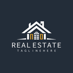 NO initial monogram logo for real estate design.