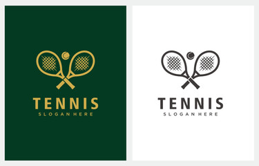 Tennis Racket Sport logo design template emblem tournament