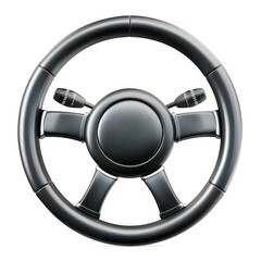car steering wheel, on a white background