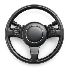 car steering wheel, on a white background