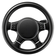 car steering wheel, on a white background