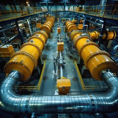 geothermal power pant, valves filters and pipelines