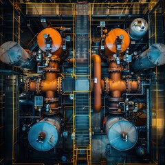 geothermal power pant, valves filters and pipelines