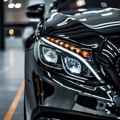 modern luxury car headlight