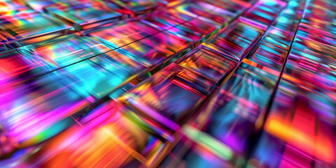 A colorful patterned surface made of glass