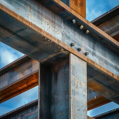 steel structure, metal strength and efficiency construction