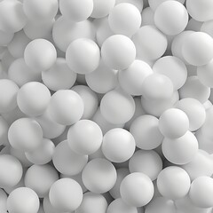spheres piled together, covering the screen, white background