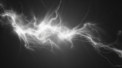 lightning, curve ray lights, black background