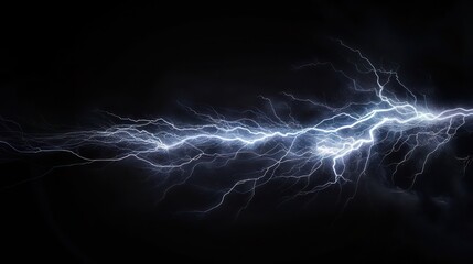 lightning, curve ray lights, black background