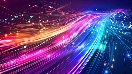 abstract futuristic background with pink blue glowing neon moving high speed wave lines and bokeh lights data transfer concept fantastic wallpaper.