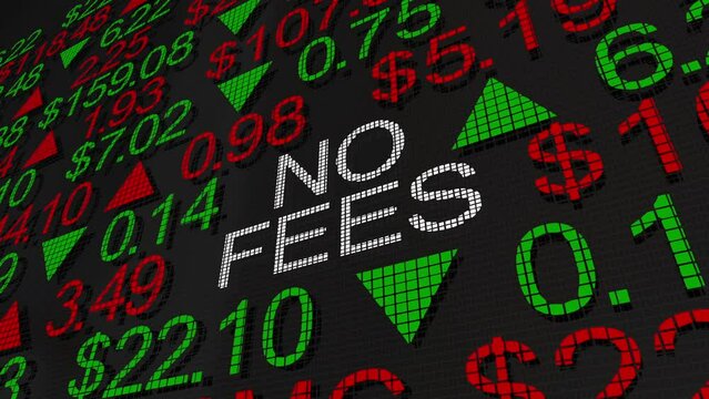 No Fees Stock Market Investment Account Brokerage Hidden Charges Trades 3d Animation