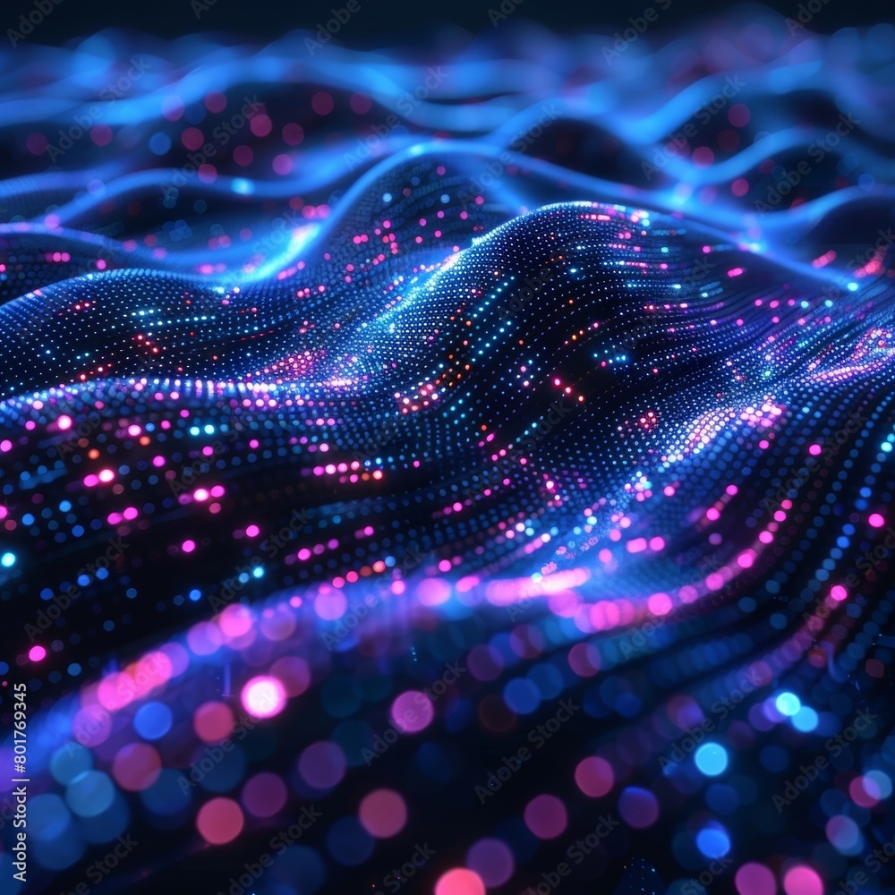 Poster a futuristic digital backdrop with ai elements. cutting-edge technology in a virtual world. data ana