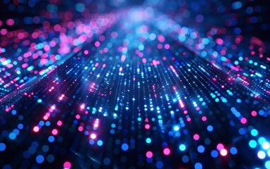 Obraz premium Futuristic digital pattern wallpaper. Innovative tech design. Abstract background. Visual data representation.