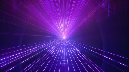 stage laser show, lasers, purple color, deep blue