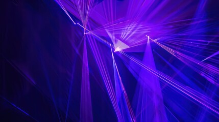 stage laser show, lasers, purple color, deep blue