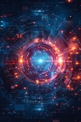 Fototapeta premium images of futuristic AI technology on a digital backdrop.