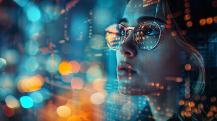 An AI-driven creation featuring a female financial expert with a distinct and captivating appearance